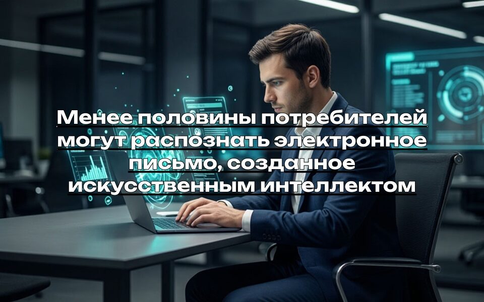 Менее половины потребителей могут распознать электронное письмо, созданное искусственным интеллектом