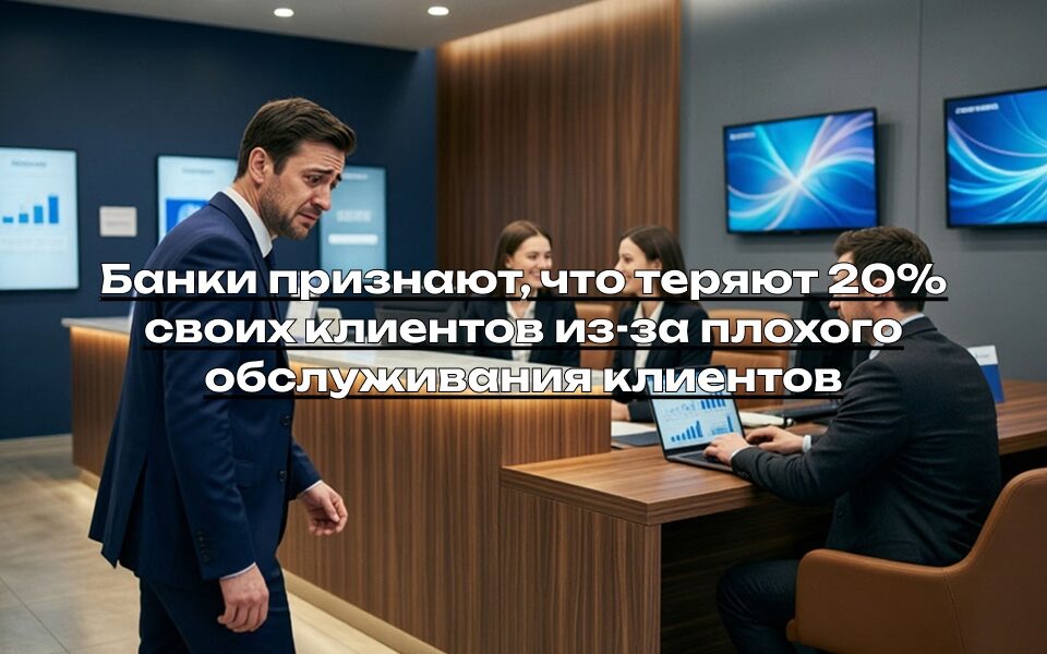Банки признают, что теряют 20% своих клиентов из-за плохого обслуживания клиентов