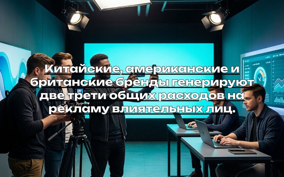 Китайские, американские и британские бренды генерируют две трети общих расходов на рекламу влиятельных лиц.