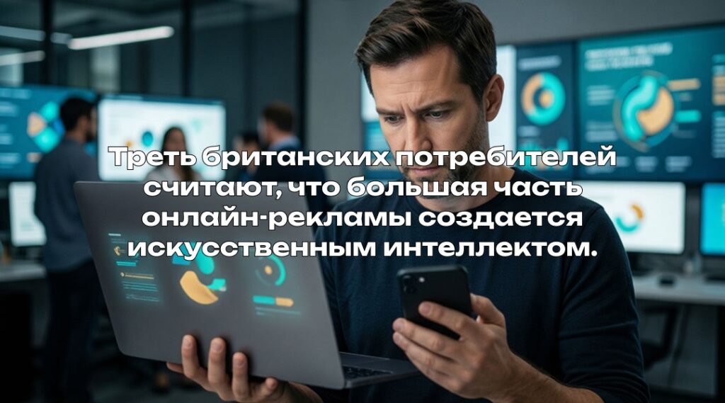Треть британских потребителей считают, что большая часть онлайн-рекламы создается искусственным интеллектом.