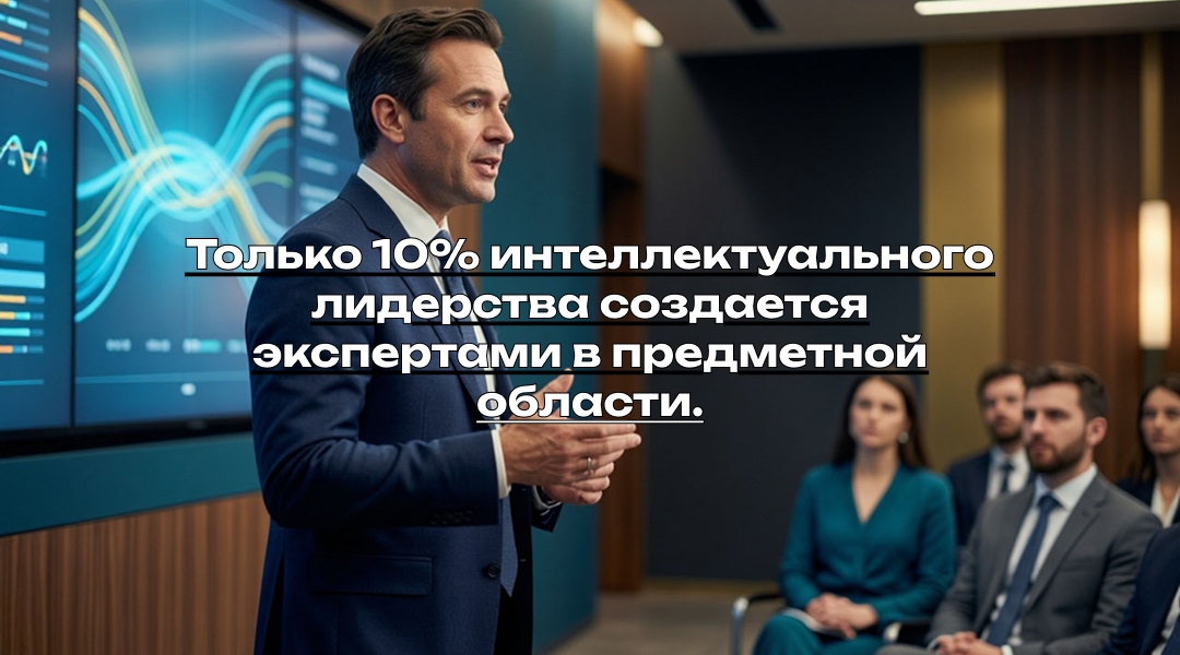 Только 10% интеллектуального лидерства создается экспертами в предметной области.