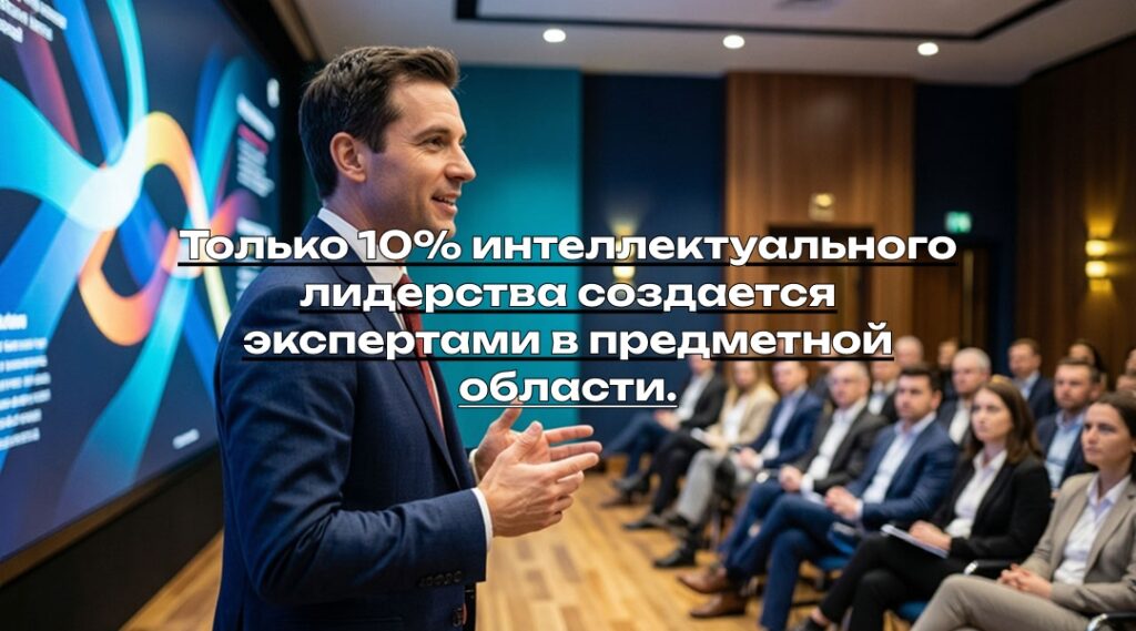 Только 10% интеллектуального лидерства создается экспертами в предметной области.