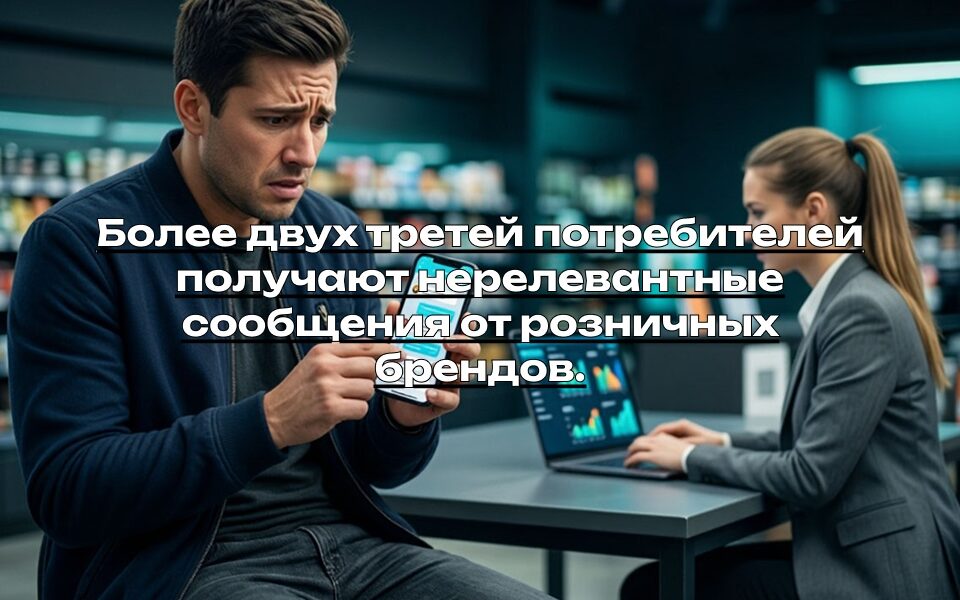 Более двух третей потребителей получают нерелевантные сообщения от розничных брендов.