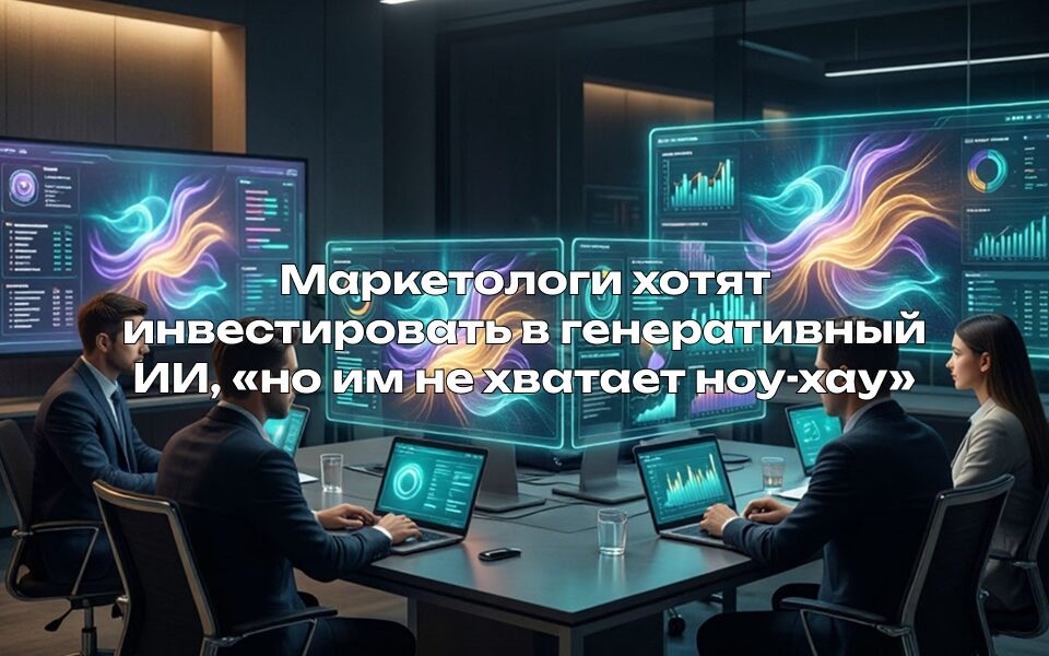 Маркетологи хотят инвестировать в генеративный ИИ, «но им не хватает ноу-хау»