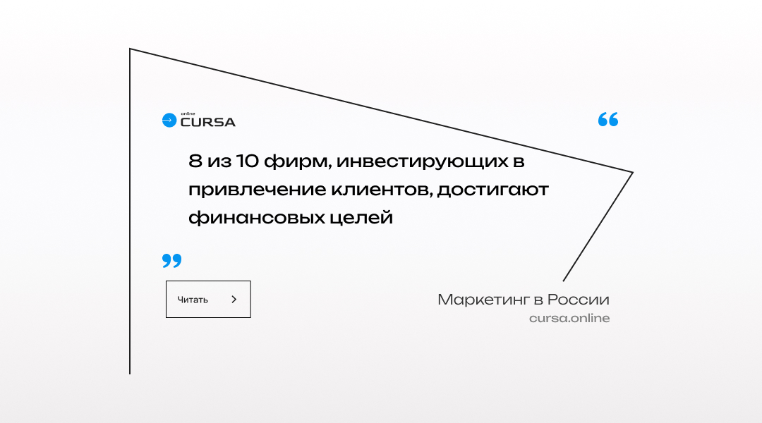 8 из 10 фирм, инвестирующих в привлечение клиентов, достигают финансовых целей